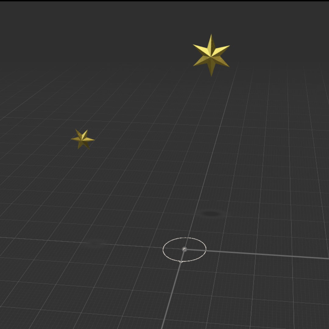 Since we did an experiment in my other class, this time I wanted to explore and use objects and functions that another teacher showed us. So, I started by looking at the objects. That's where I found a gold star and thought I could make a small animation with it.
